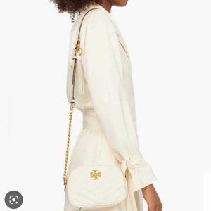 Tory Burch Kira Chevron Camera Bag in Ivory